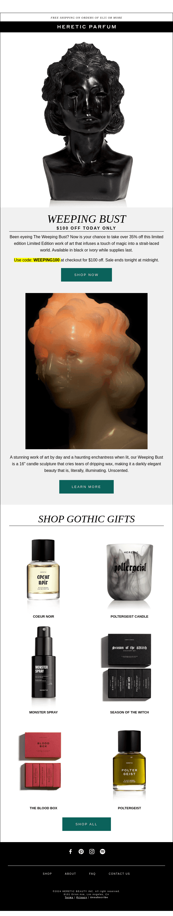 FLASH SALE: The Weeping Bust