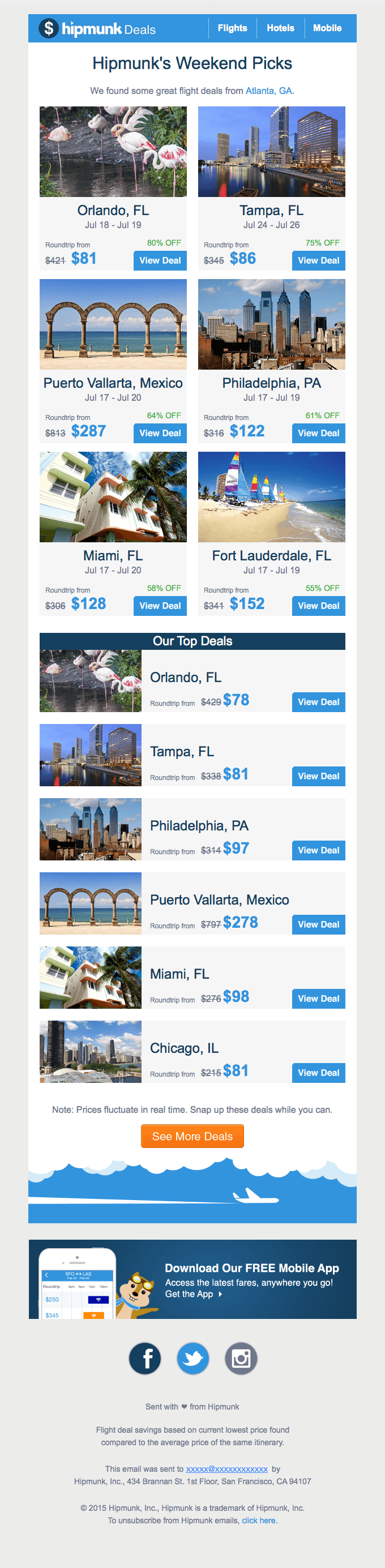 ✈ Flight Deals from Atlanta