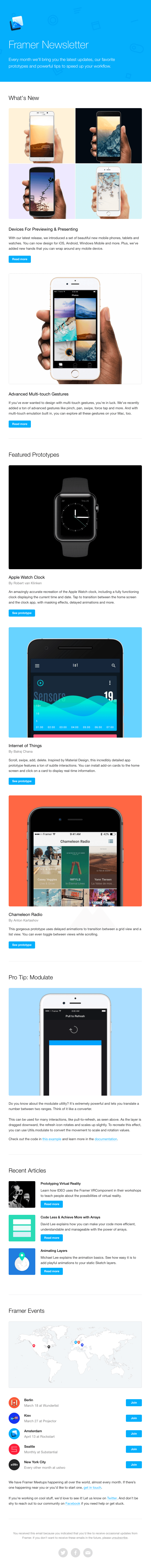 Framer Newsletter – Issue 1
