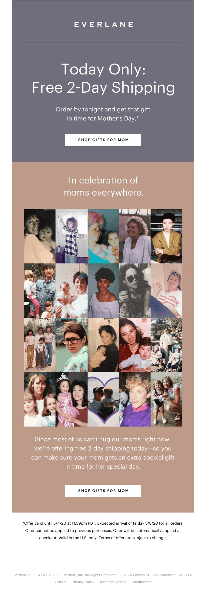Free 2-Day Shipping—For Mom