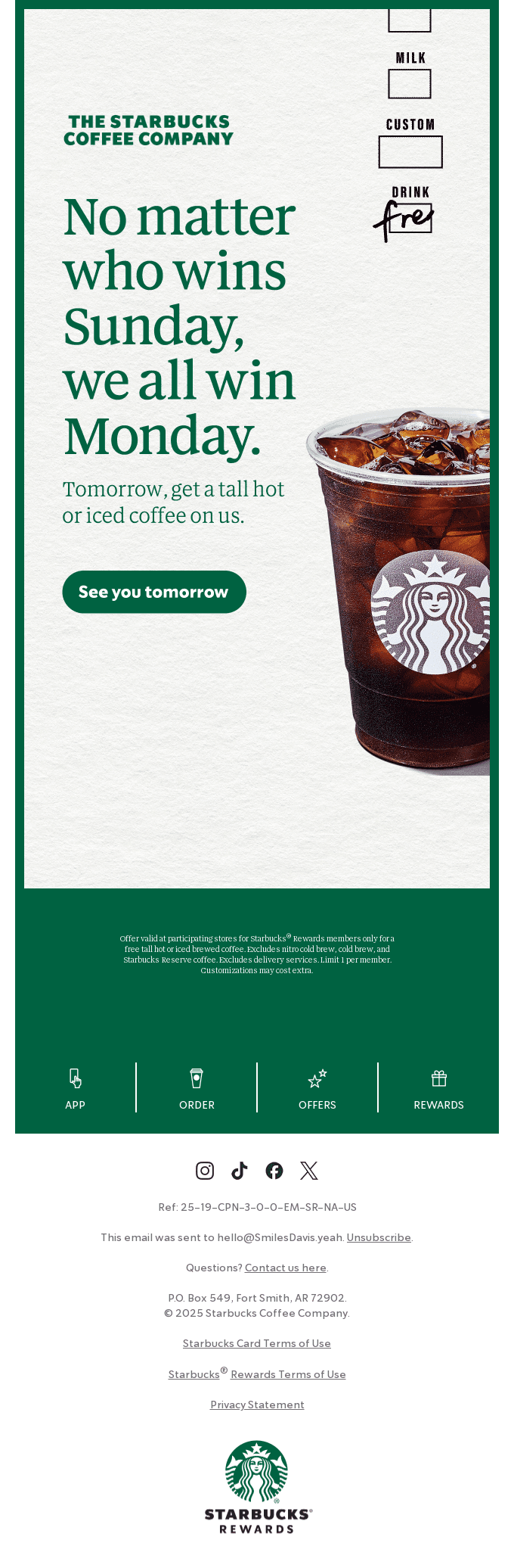 Free coffee tomorrow ☕