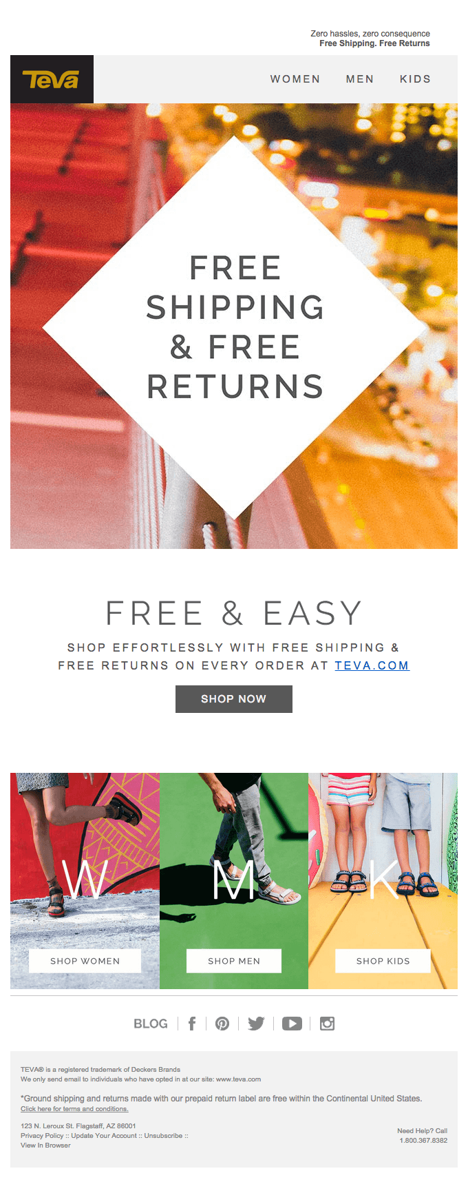Free Shipping, Free Returns: Easy, Risk-Free Shopping With Teva