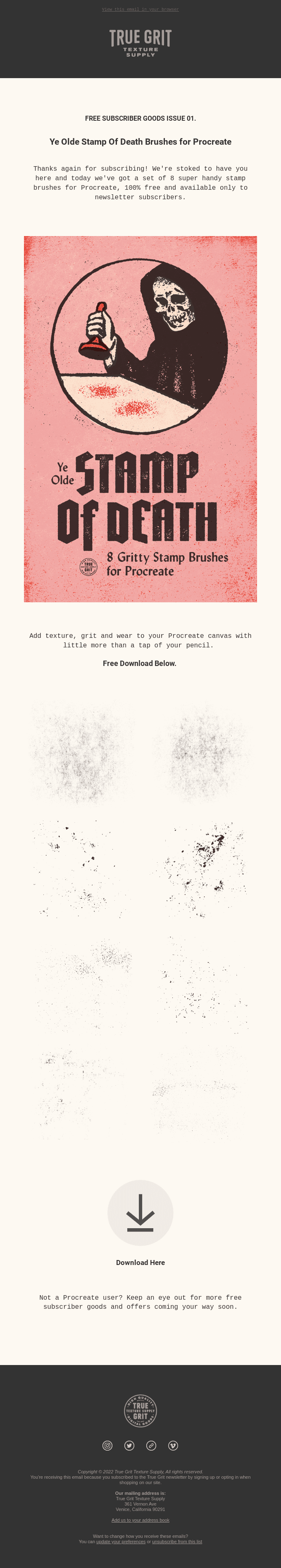 FREE Subscriber Goods Issue 01