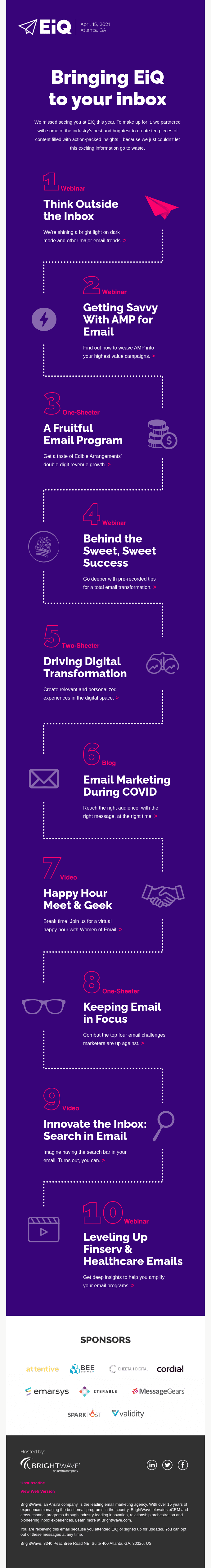 From EiQ to your inbox