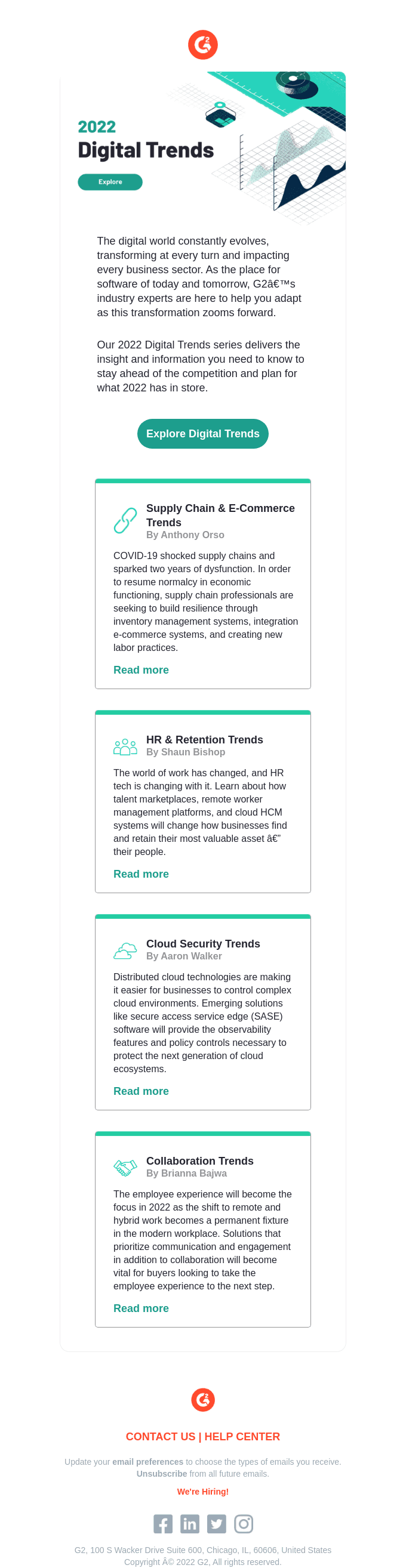 G2’s Digital Trends for 2022