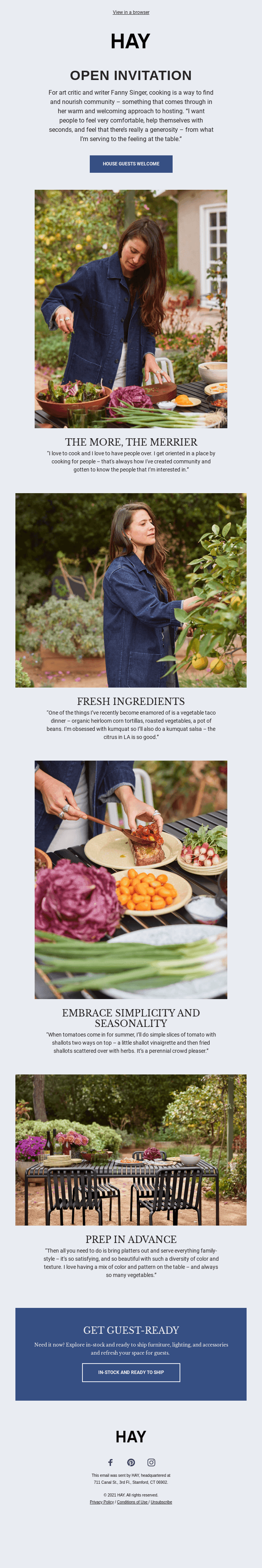 Garden party with Fanny Singer