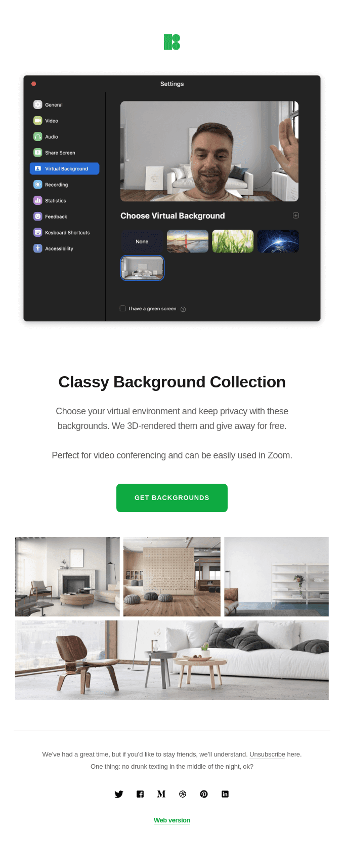 Get free backgrounds for Zoom