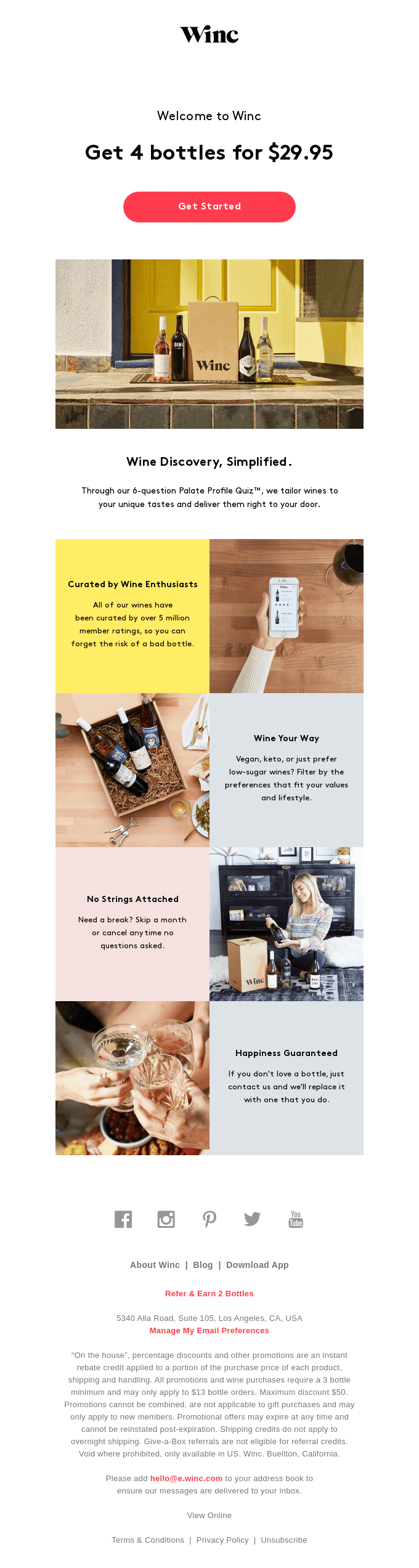 Get started with Winc