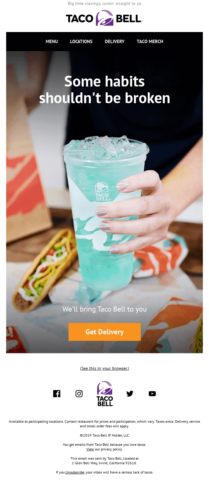 Get Taco Bell delivered again 🌮🔔🚗