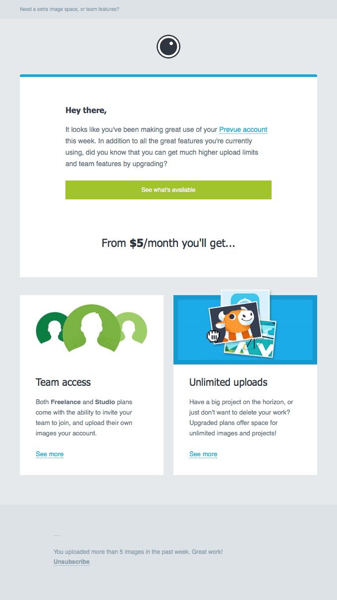 Get team features and extra space