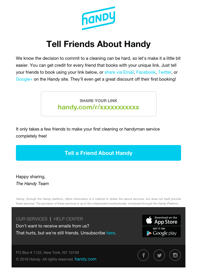 Get your first cleaning FREE when you share