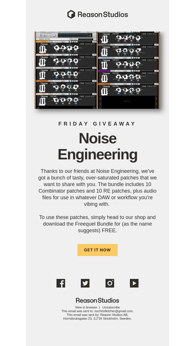 Get your Friday Giveaway here!