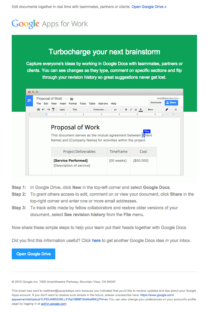 Get your team on the same page with Google Docs