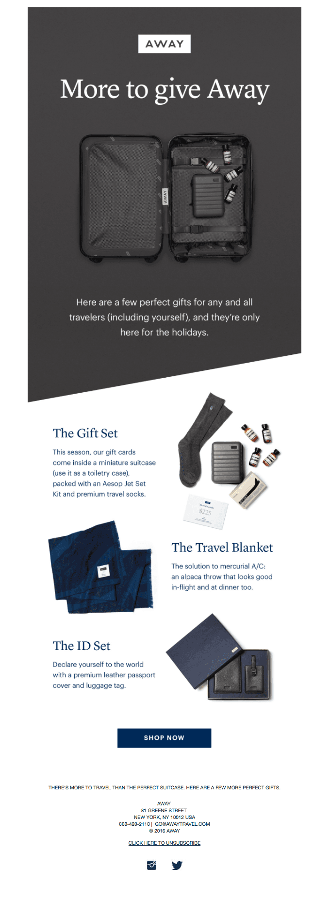 Give more than luggage