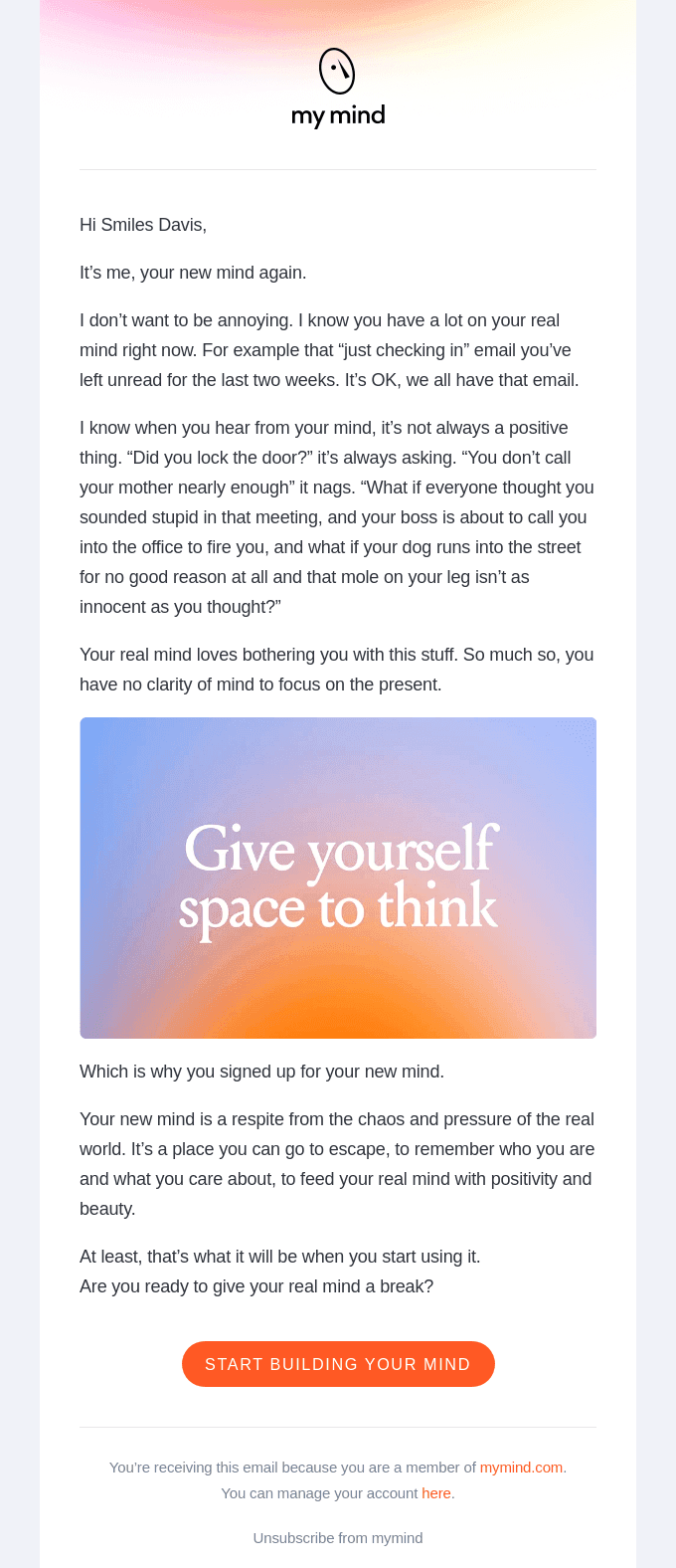 Give yourself space to think