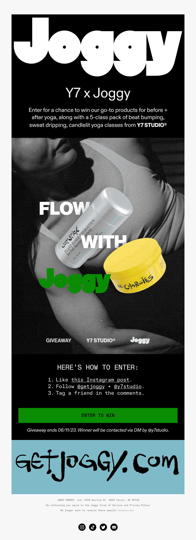 GIVEAWAY: Joggy x Y7 Studio®