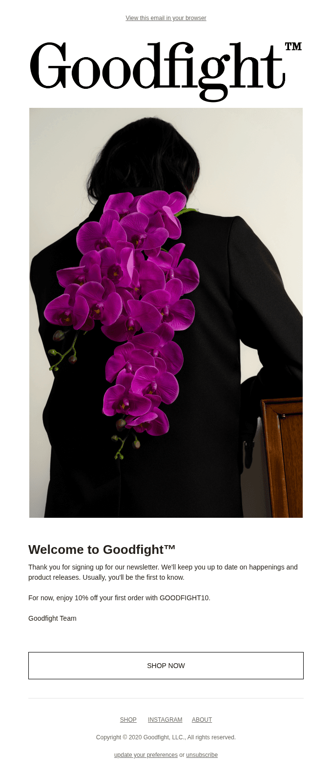 Welcome to Goodfight — Enjoy 10% Off