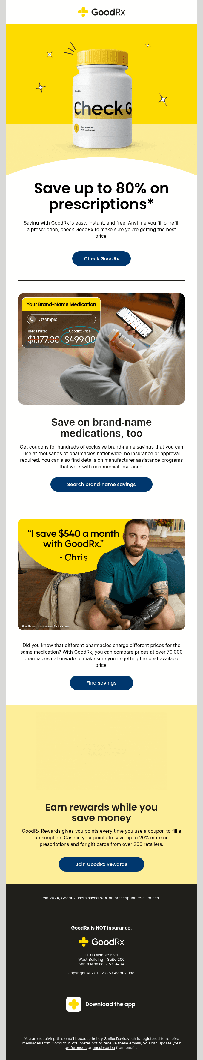 Save up to 80% on prescriptions