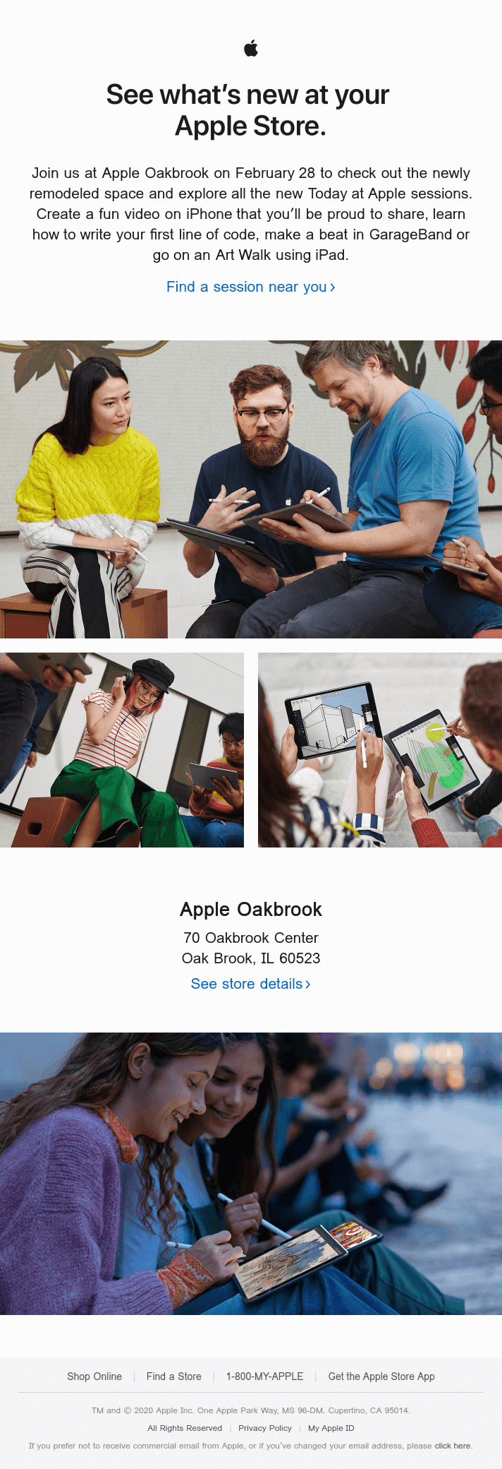 Grand reopening: Apple Oakbrook.