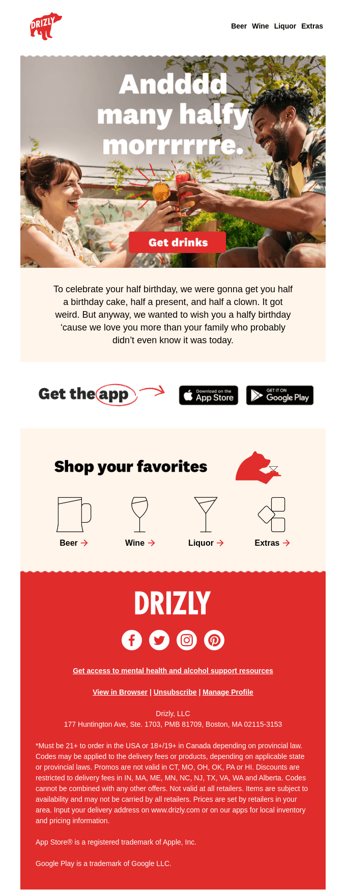 Halfy birthday to you.