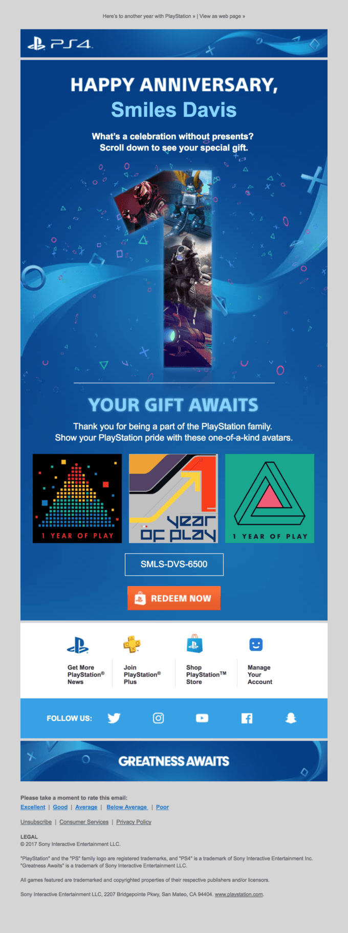 Happy 1st PlayStationversary! 🎉
