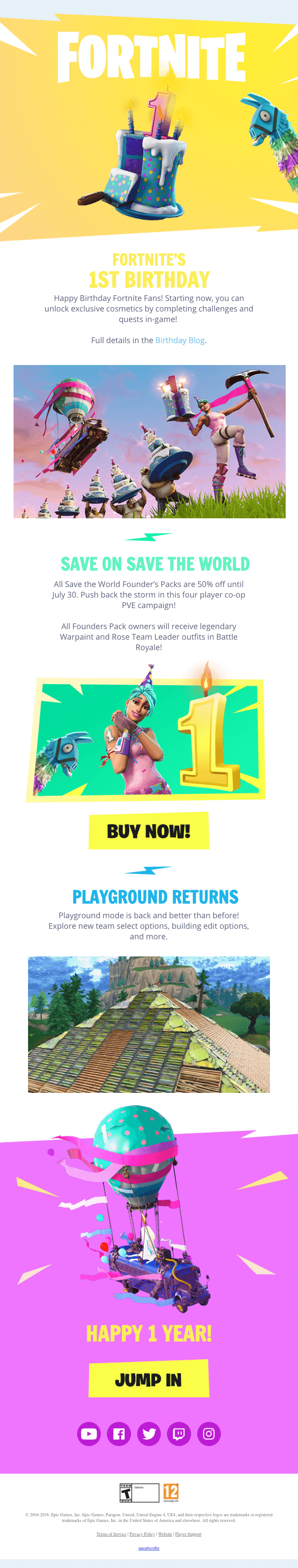 Happy Birthday Fortnite Fans!