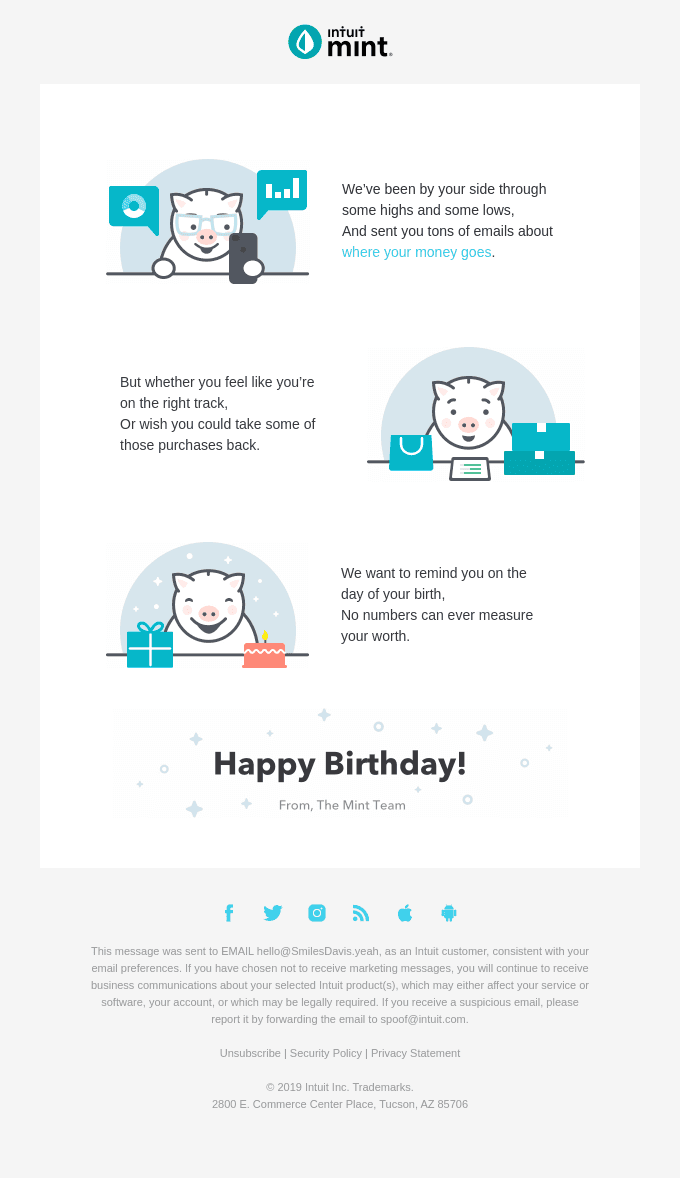 Happy Birthday from Mint
