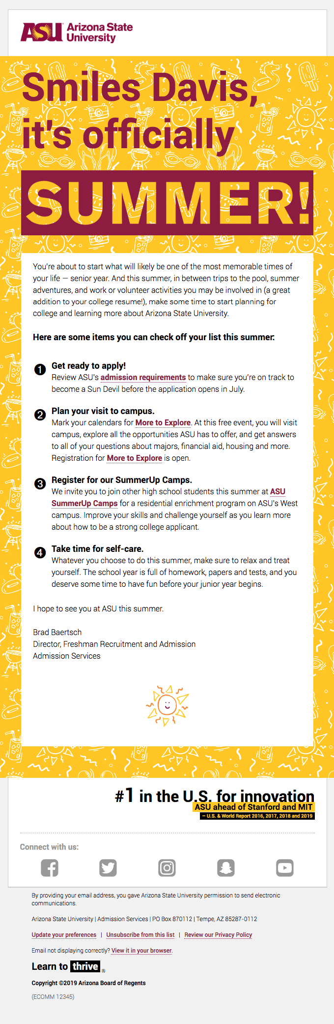 Happy summer from ASU! ☀