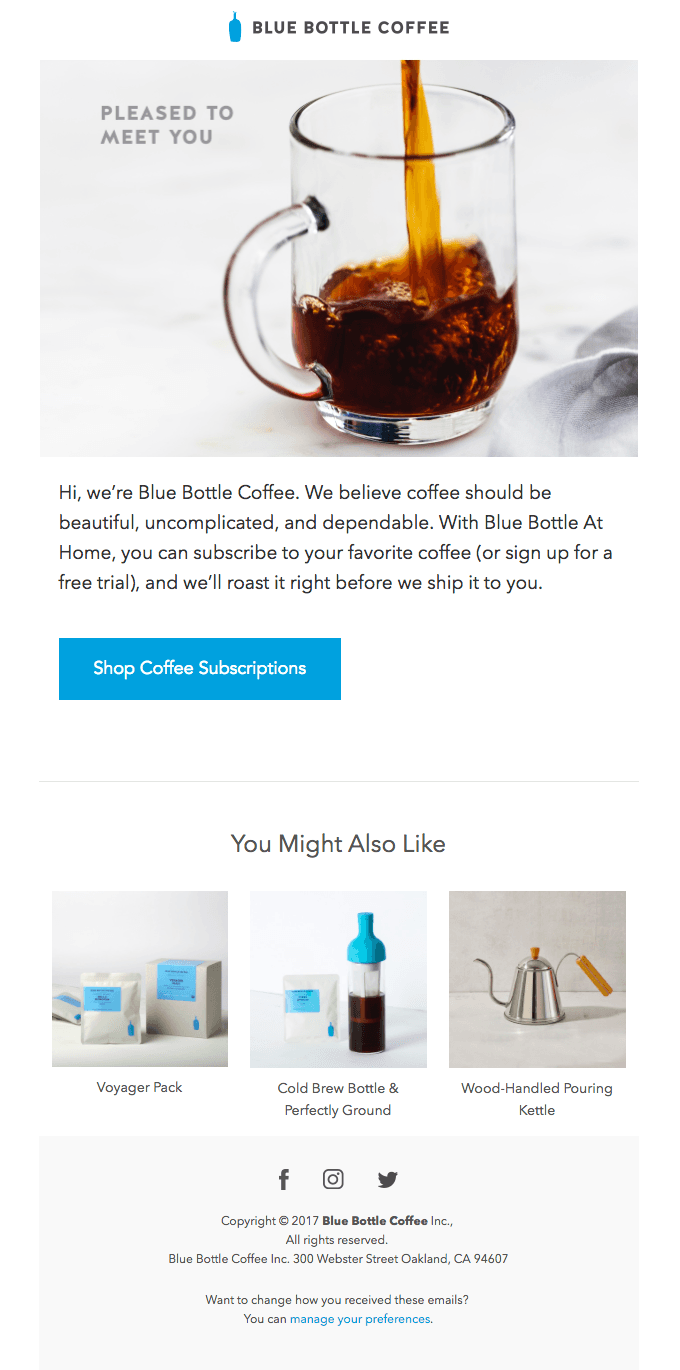 Hello from Blue Bottle