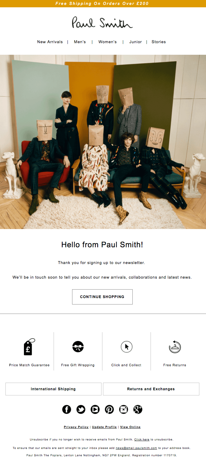 Hello from Paul Smith!