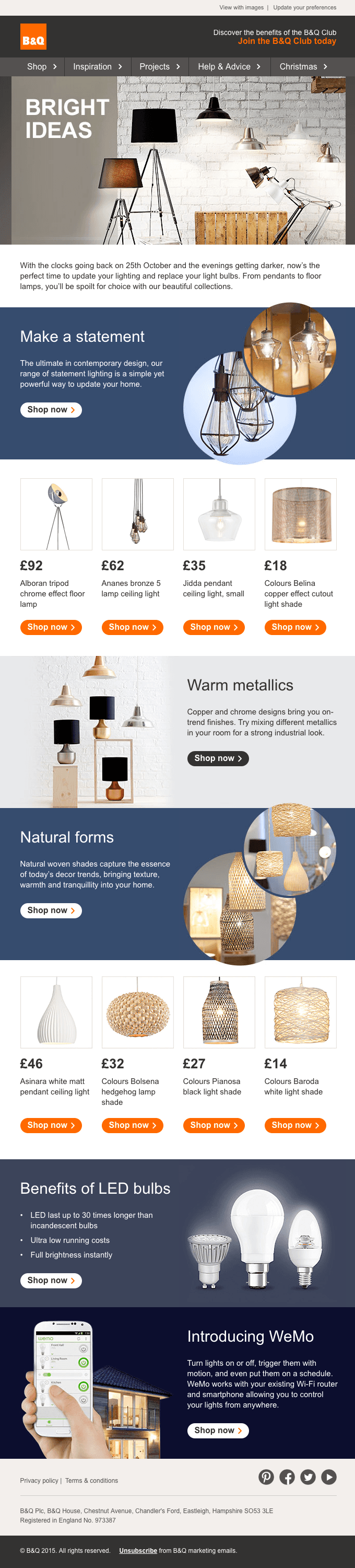 Here’s a bright idea from B&Q