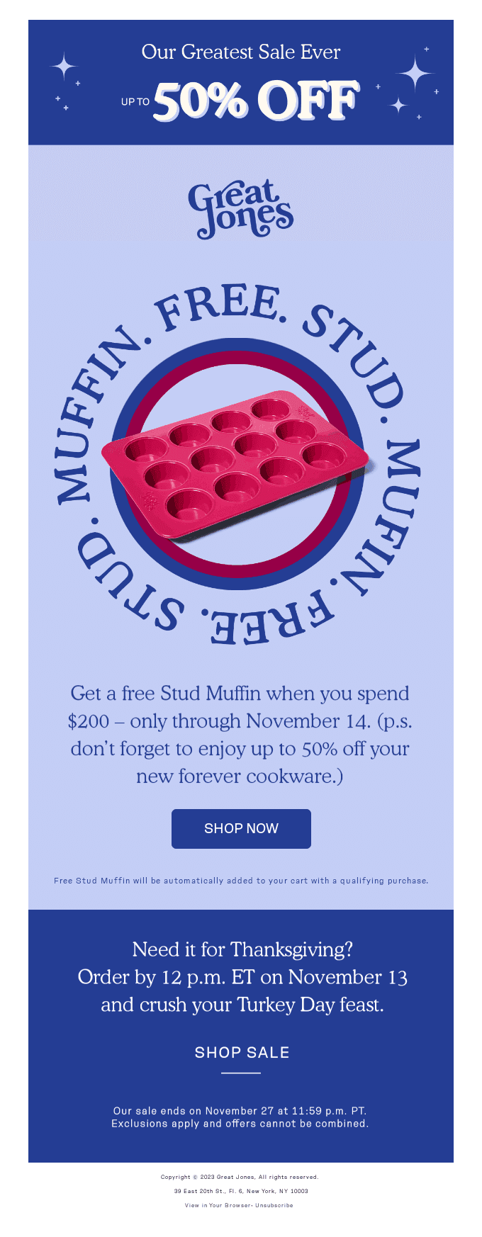 HEY (FREE) STUD MUFFIN