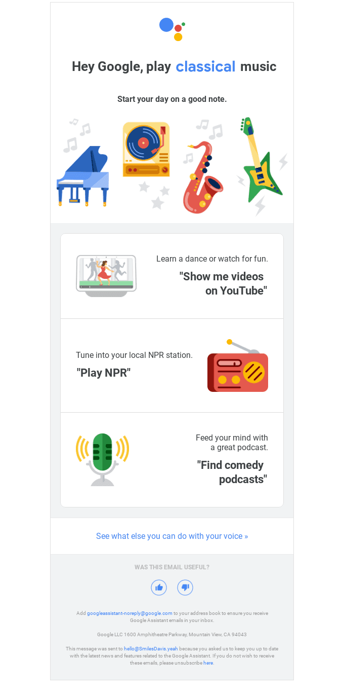 Hey Google, play music 🎵