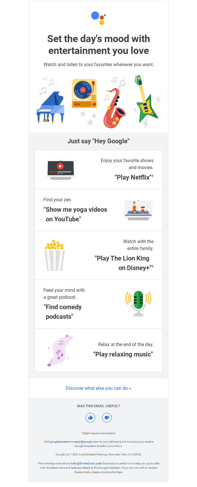 Hey Google, show me yoga videos
