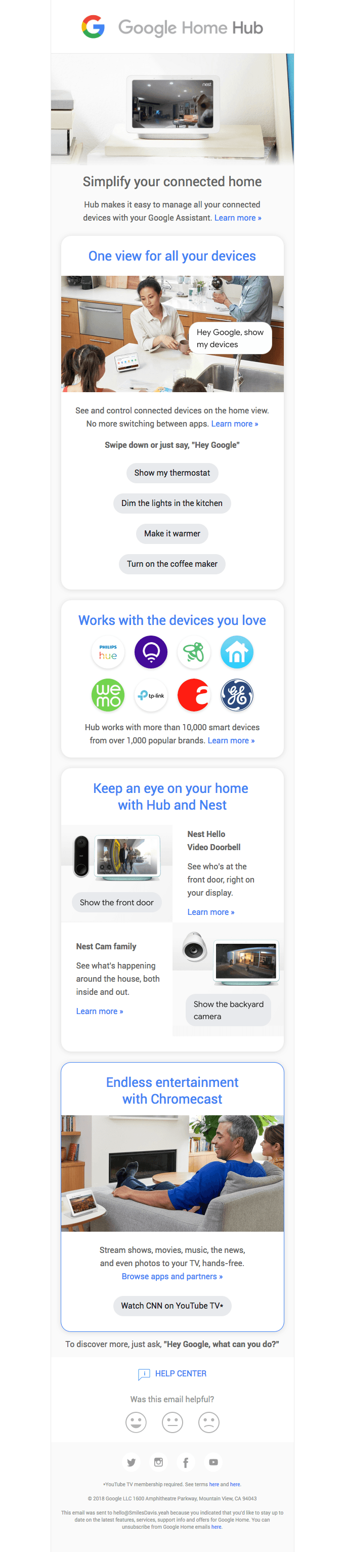Hey Google, show my devices