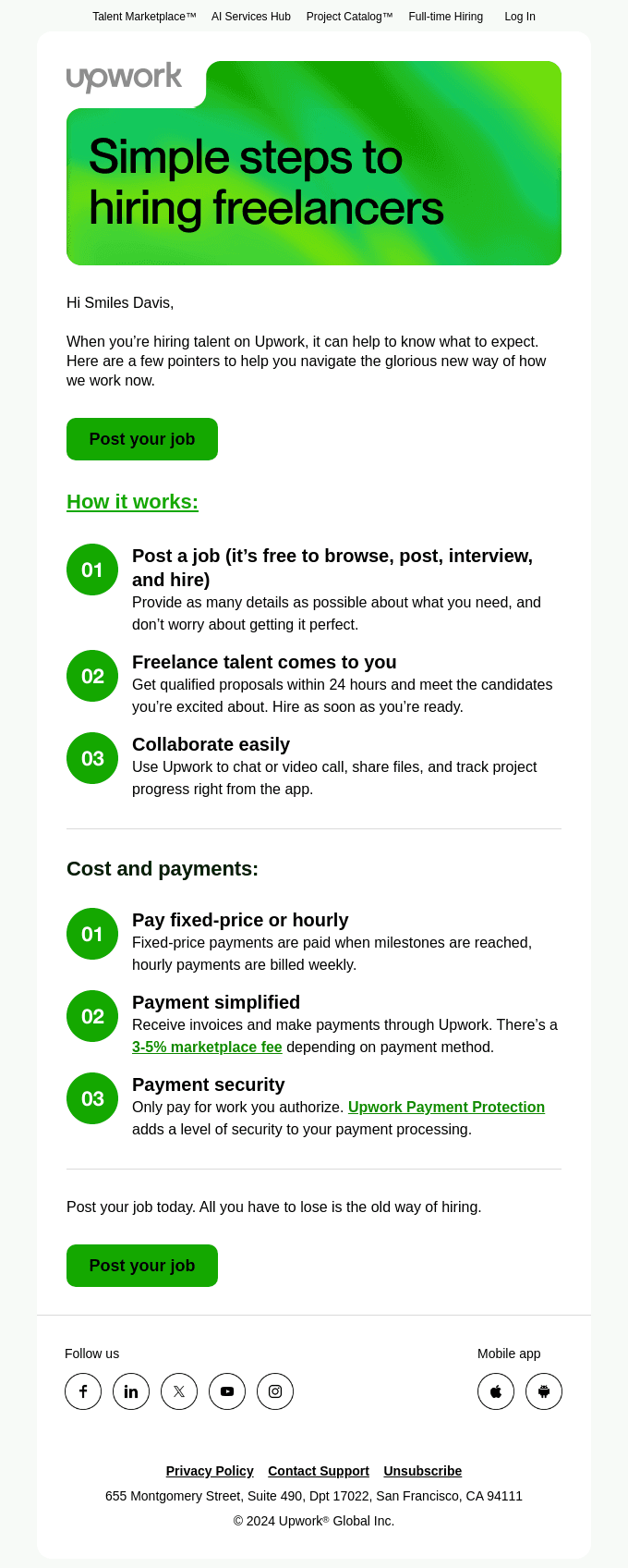 Hire talent in days, not weeks