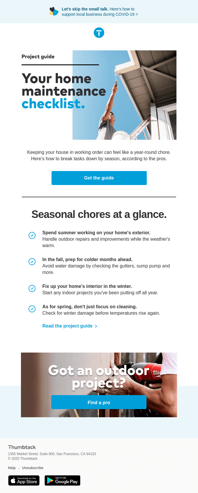 Home maintenance by the season