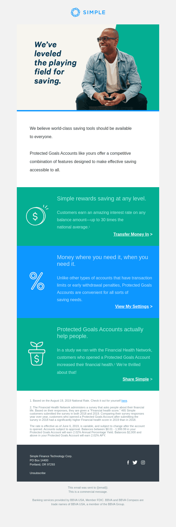 How Simple helps saving