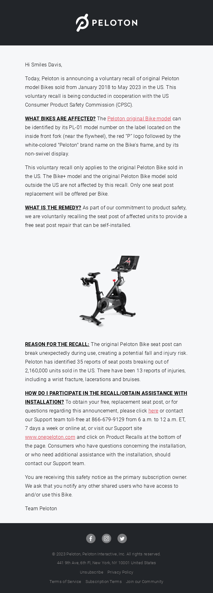 Important Recall Notice