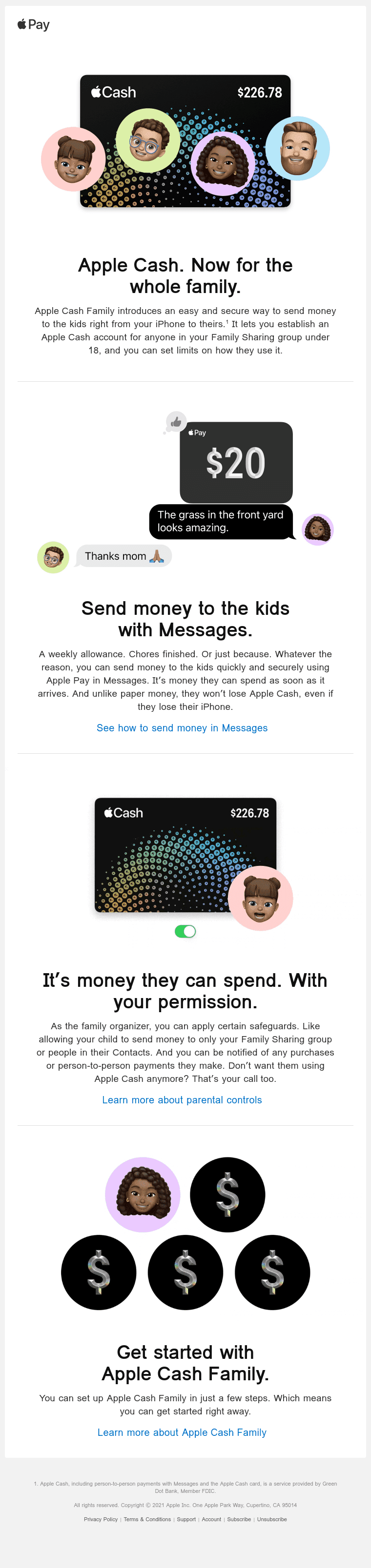 Introducing Apple Cash Family.