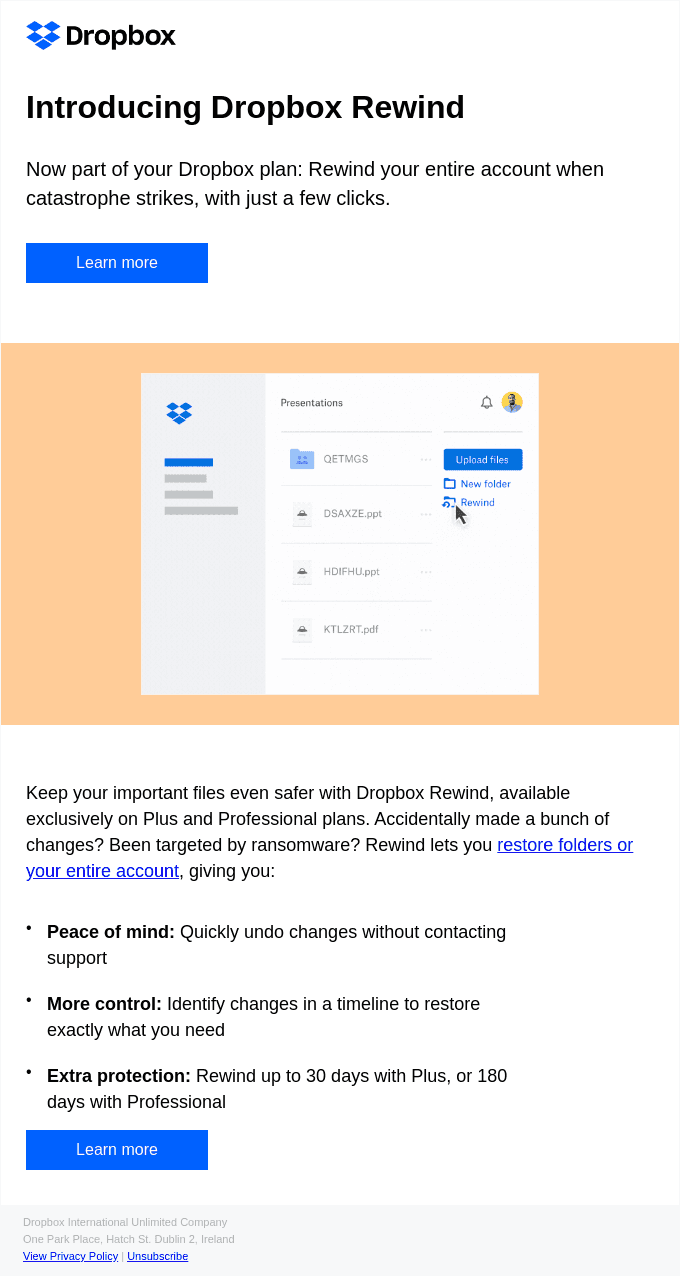 Introducing Dropbox Rewind