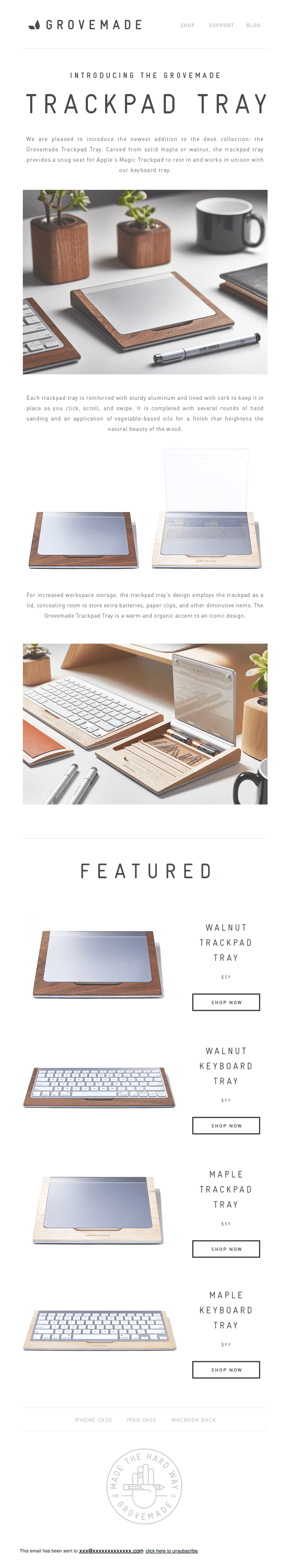 Introducing The Grovemade Trackpad Tray