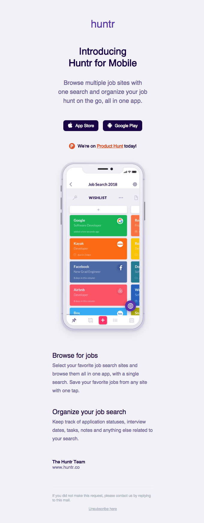Introducing Huntr Mobile