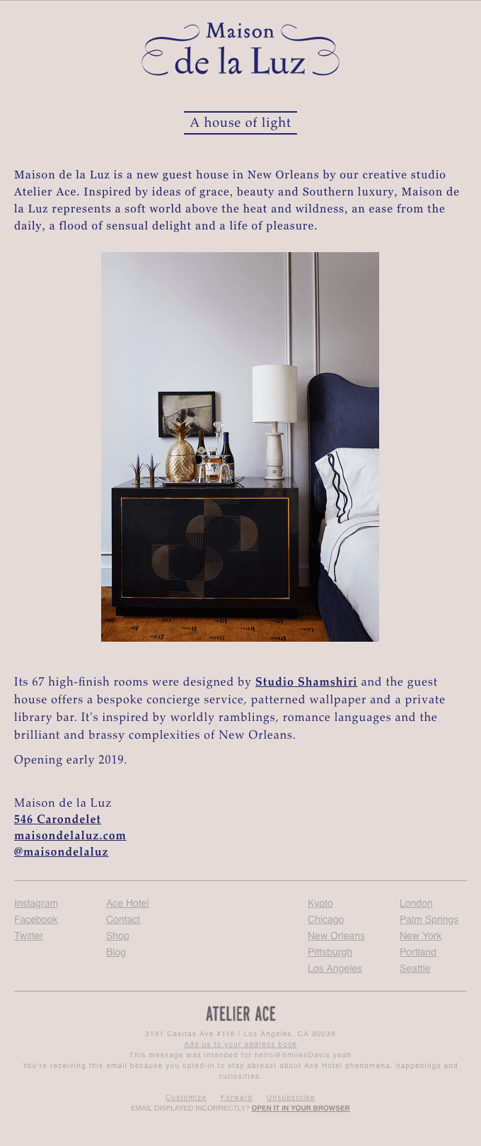 Introducing Maison de la Luz