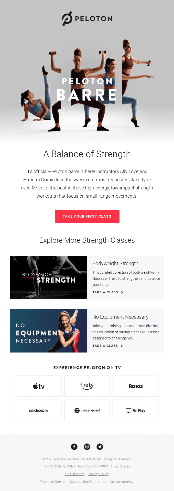 Introducing Peloton Barre