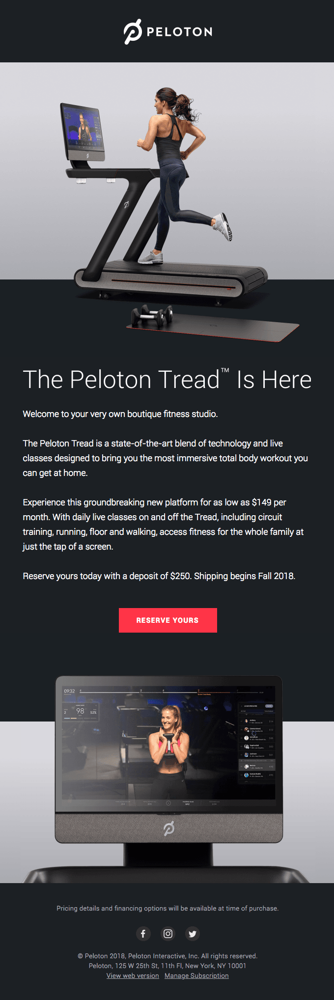 Introducing the Peloton Tread™