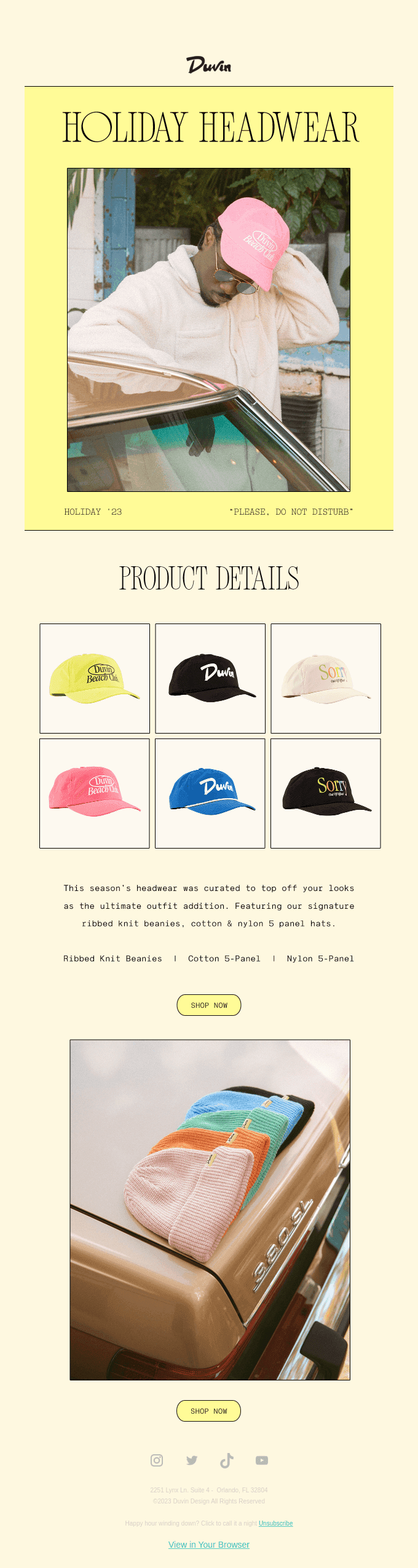 INTRODUCING...HOLIDAY HEADWEAR
