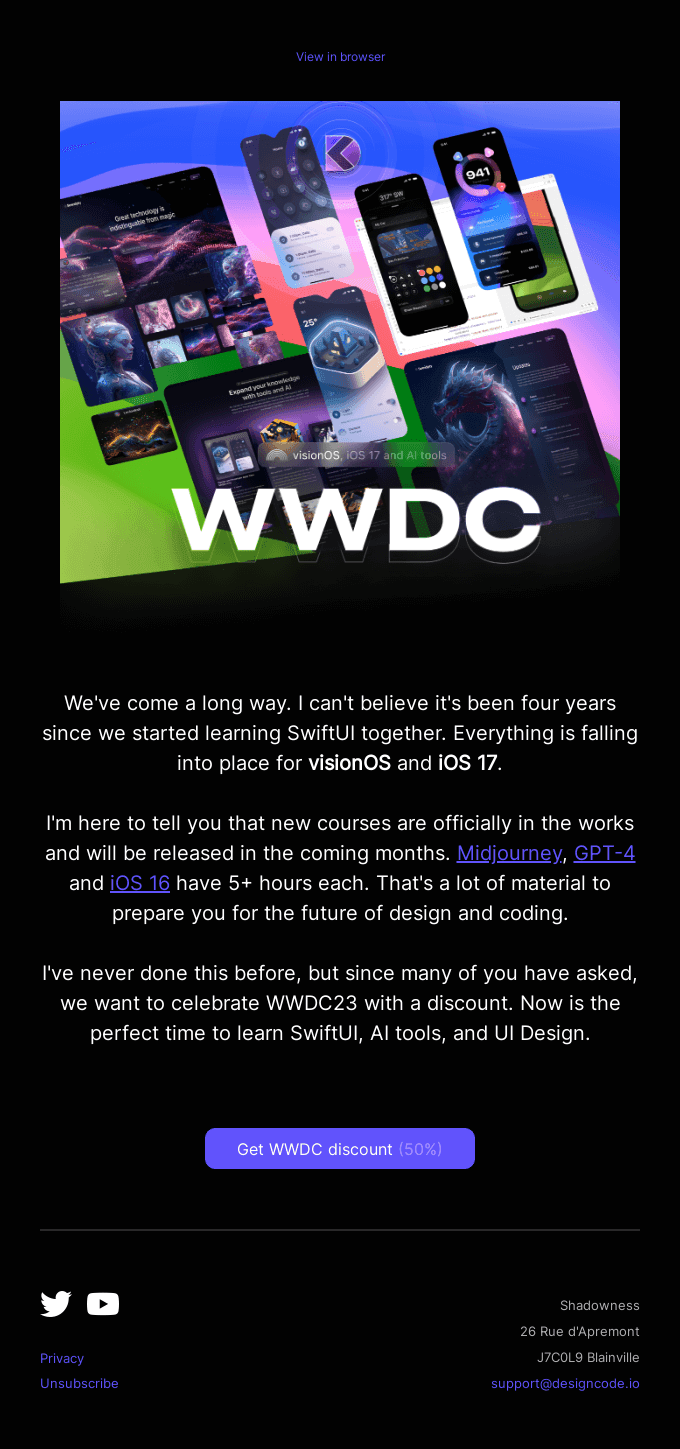 iOS 17, visionOS and AI Courses