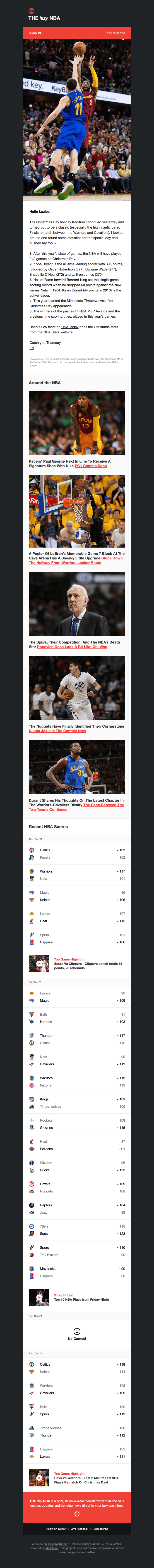 Issue 19 – Top 5 Stats