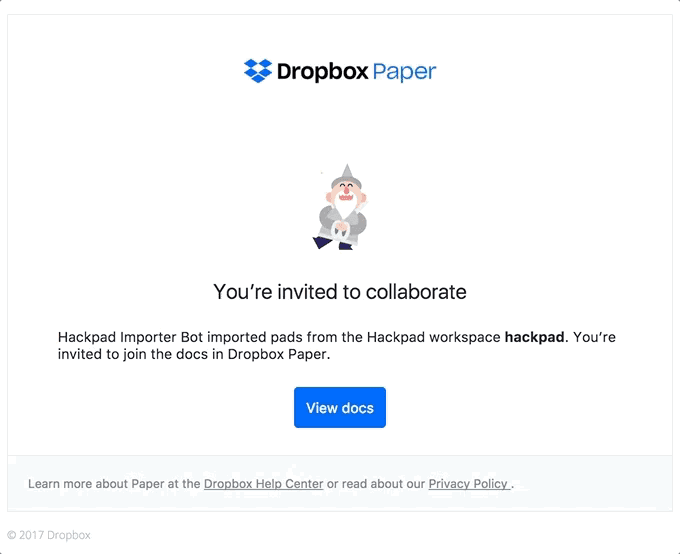 Join docs from Hackpad